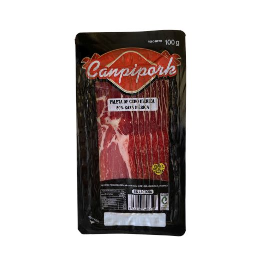 JAMÓN CURADO PALETA IBÉRICA LONCHAS CANPIPORK 100G