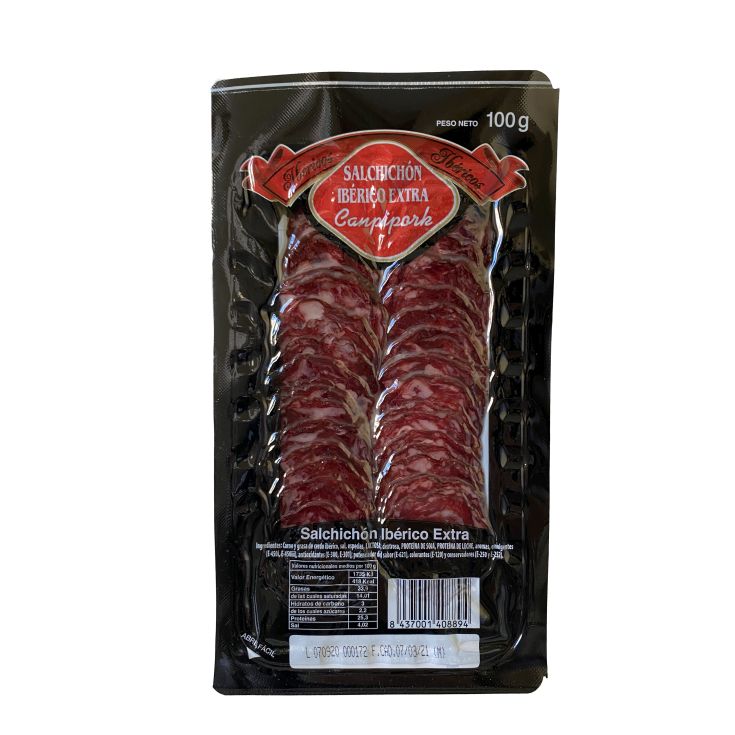 SALCHICHÓN IBÉRICO LONCHAS CANPIPORK 100G