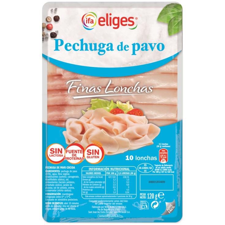 PECHUGA PAVO FINAS LONCHAS IFA ELIGES 120G