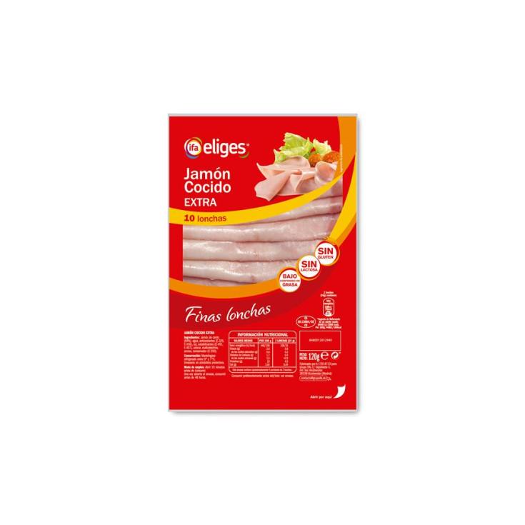 JAMÓN COCIDO EXTRA FINAS LONCHAS IFA ELIGES 120G