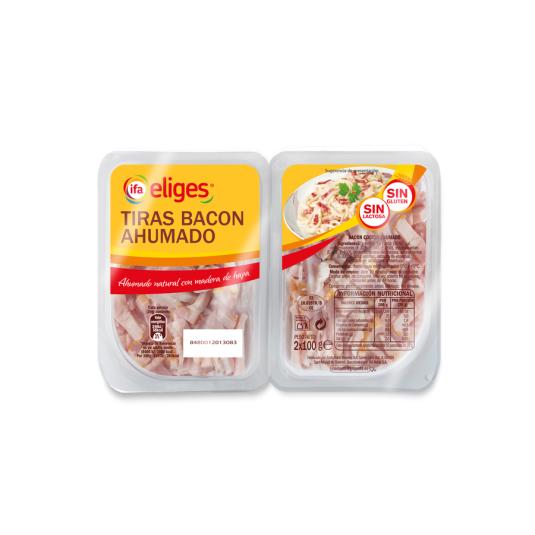 BACON AHUMADO TIRAS S/LAC S/GLU IFA ELIGES P2 100G/U