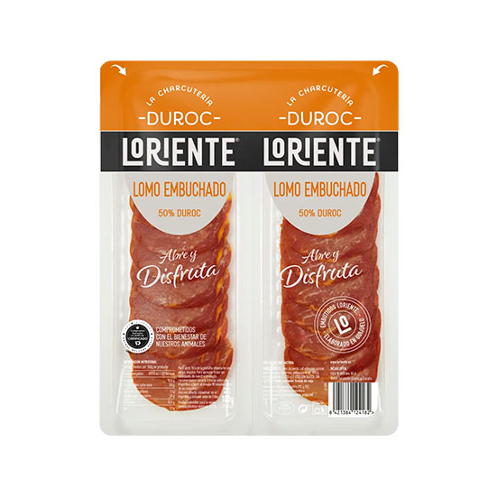 Lomo lonchas duroc Lorente p2 50g/u