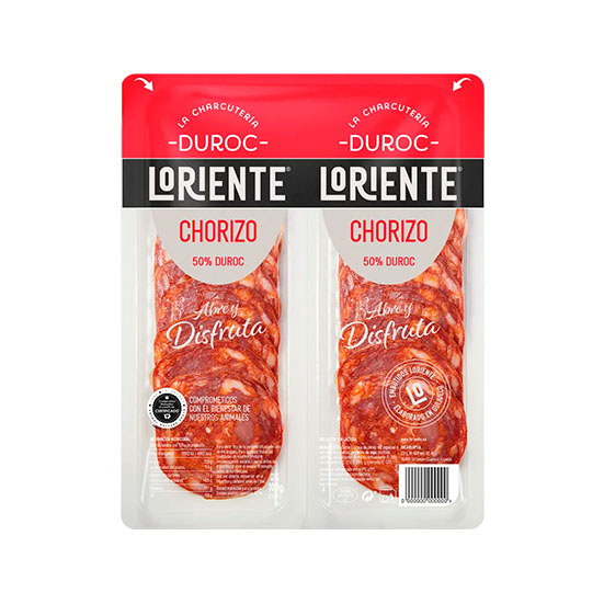Chorizo lonchas duroc Loriente p2 50g/u