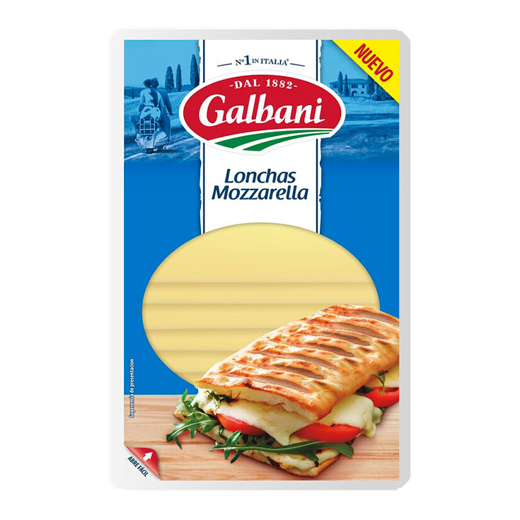 QUESO FUNDIDO MOZZARELLA LONCHAS GALBANI 100G
