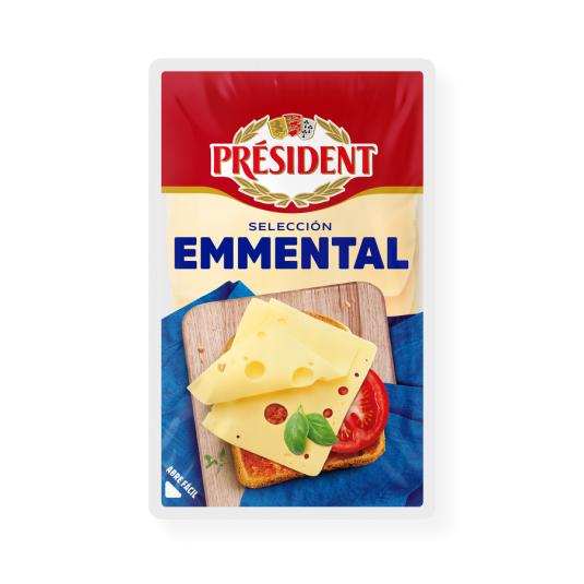 QUESO EMMENTAL LONCHAS PRESIDENT 80G