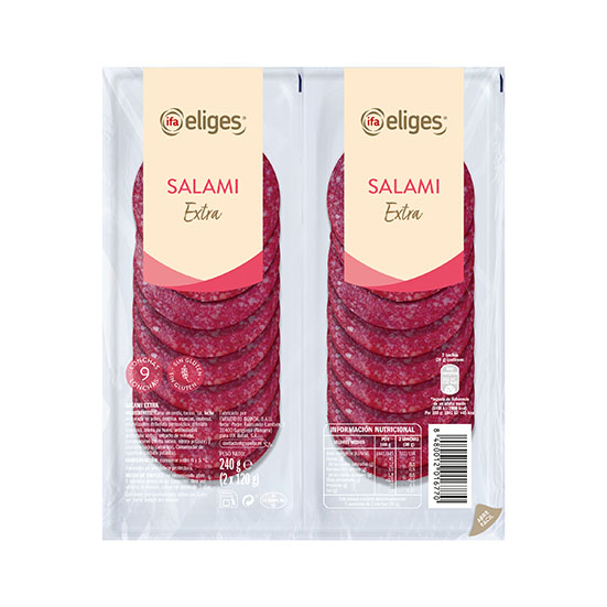 Salami extra lonchas Ifa eliges p2 120g/u