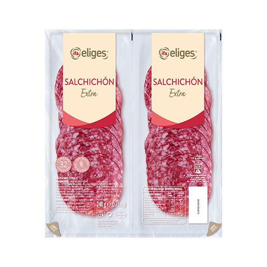 Salchichón extra lonchas Ifa eliges p2 120g/u
