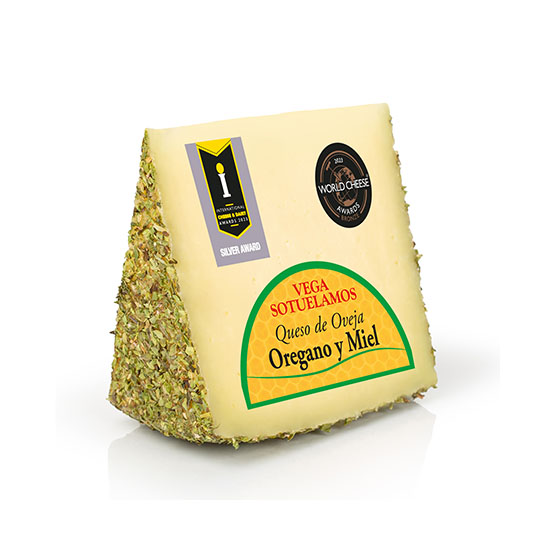 CUÑA DE QUESO OVEJA OREGANO Y MIEL VEGASOTUELAMOS 200g