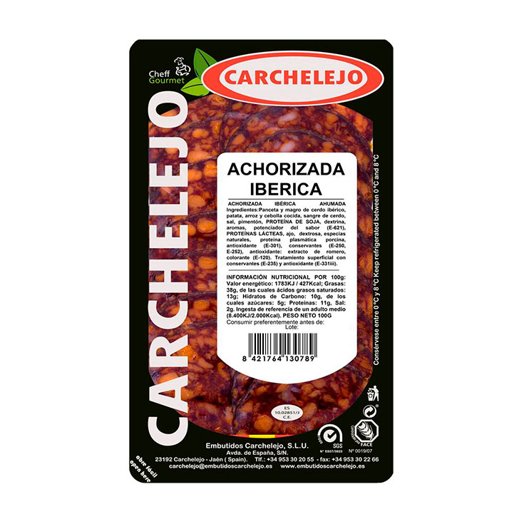 MORCILLA ACHORIZADA IBERICA LONCHAS CARCHALEJO 100G