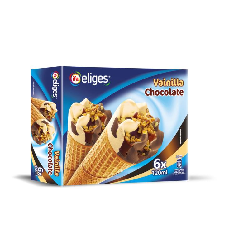 CONO VAINILLA CHOCOLATE IFA ELIGES P6 120ML/U