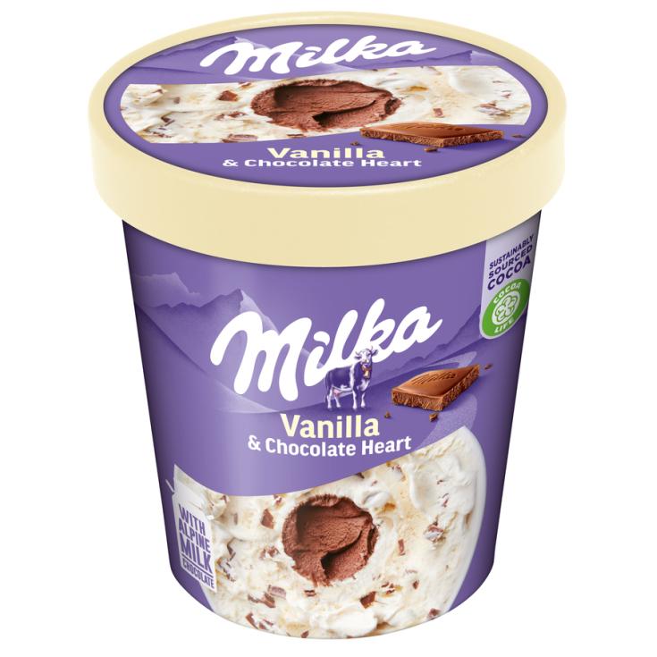 HELADO TARRINA VAINILLA Y CHOCOLATE MILKA 480ML