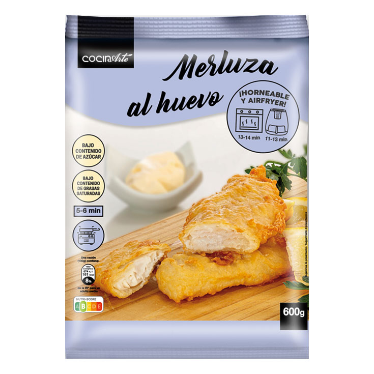 MERLUZA AL HUEVO COCINARTE 600G