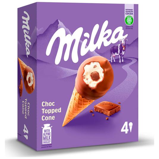 CONO BOLA MILKA P4X100ML