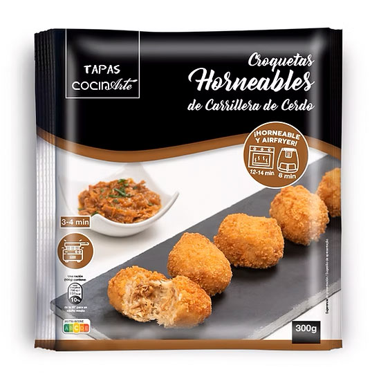 CROQUETAS CARRILLERA DE CERDO Y BOLETUS HORNEABLE COCINARTE 300G