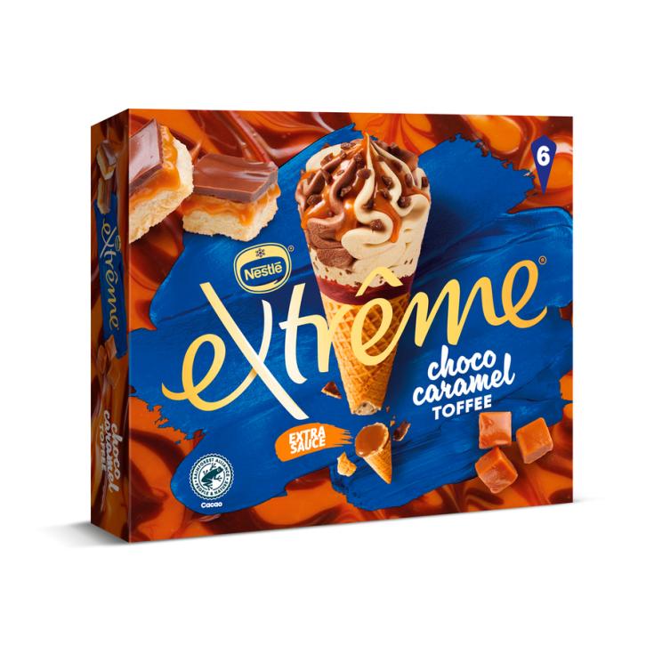 CONO HELADO CARAMELO CHOCOLATE TOFFEE EXTREME P6X110ML