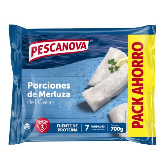PORCIONES MERLUZA S/PIEL PESCANOVA 700G
