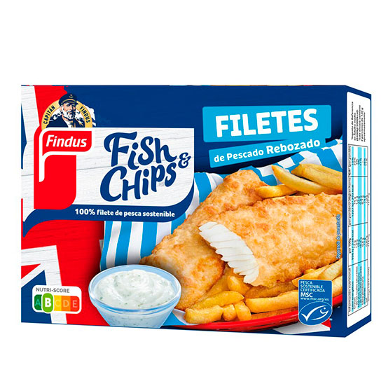 FILETES FISH & CHIPS FINDUS P8 240G