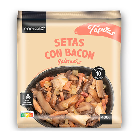 SETAS CON BACON SALSEADOS COCINARTE 400G