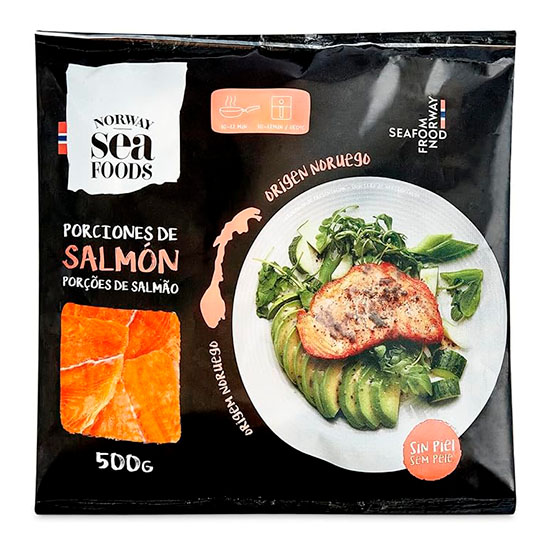 SALMON PORCIONES NORWAY SEAFOODS 500G