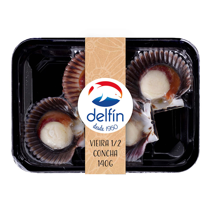 VIEIRA PACÍFICO 1/2 CONCHA DELFIN 140G
