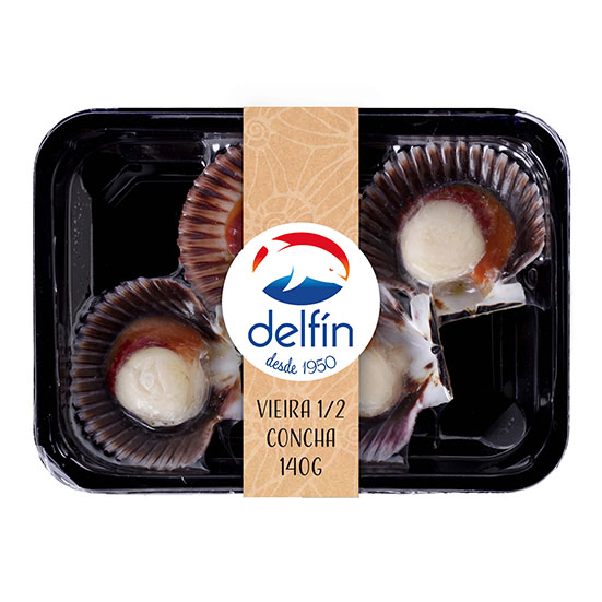 VIEIRA PACÍFICO 1/2 CONCHA DELFIN 140G