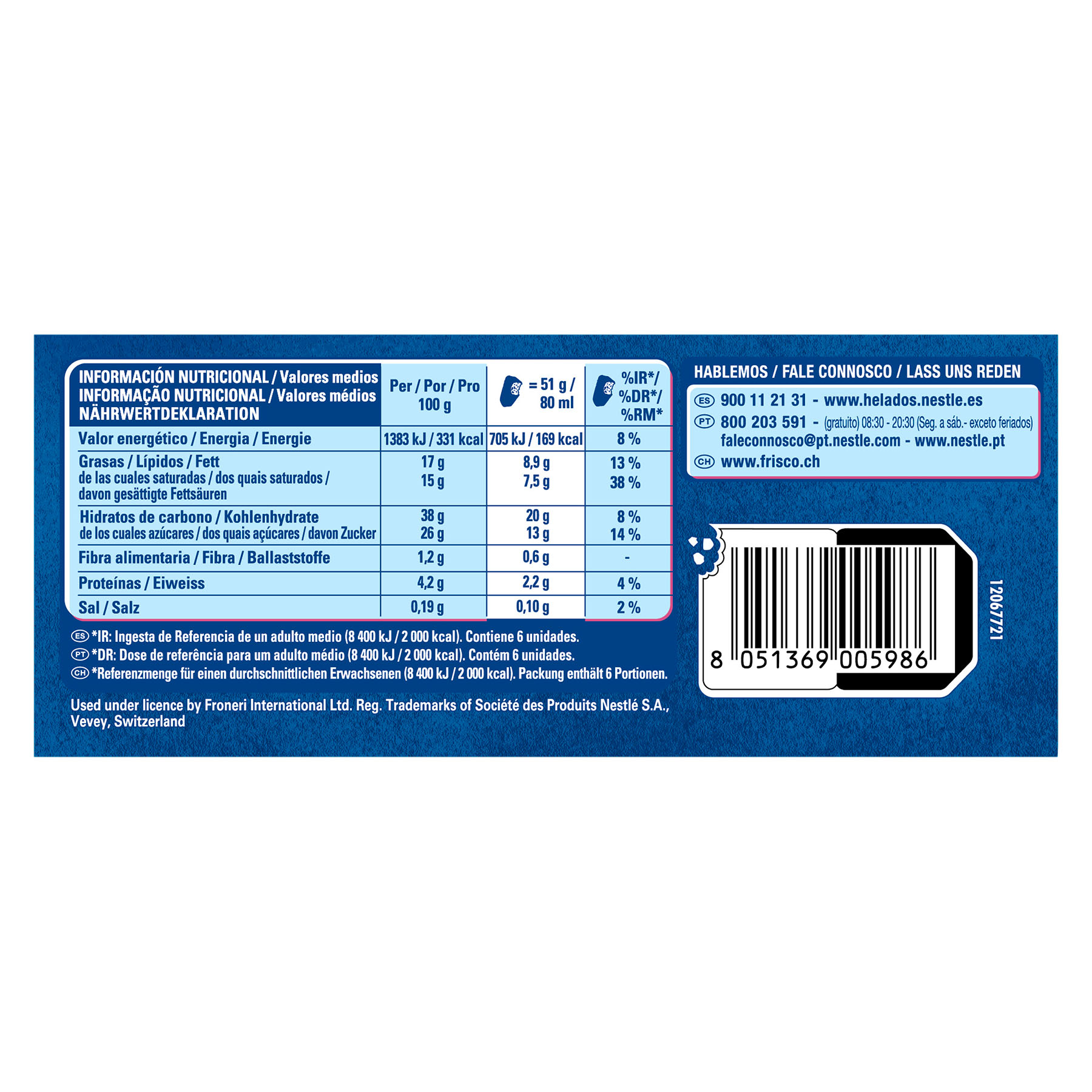 Sandwich mini nata Maxibon p5+1x80ml