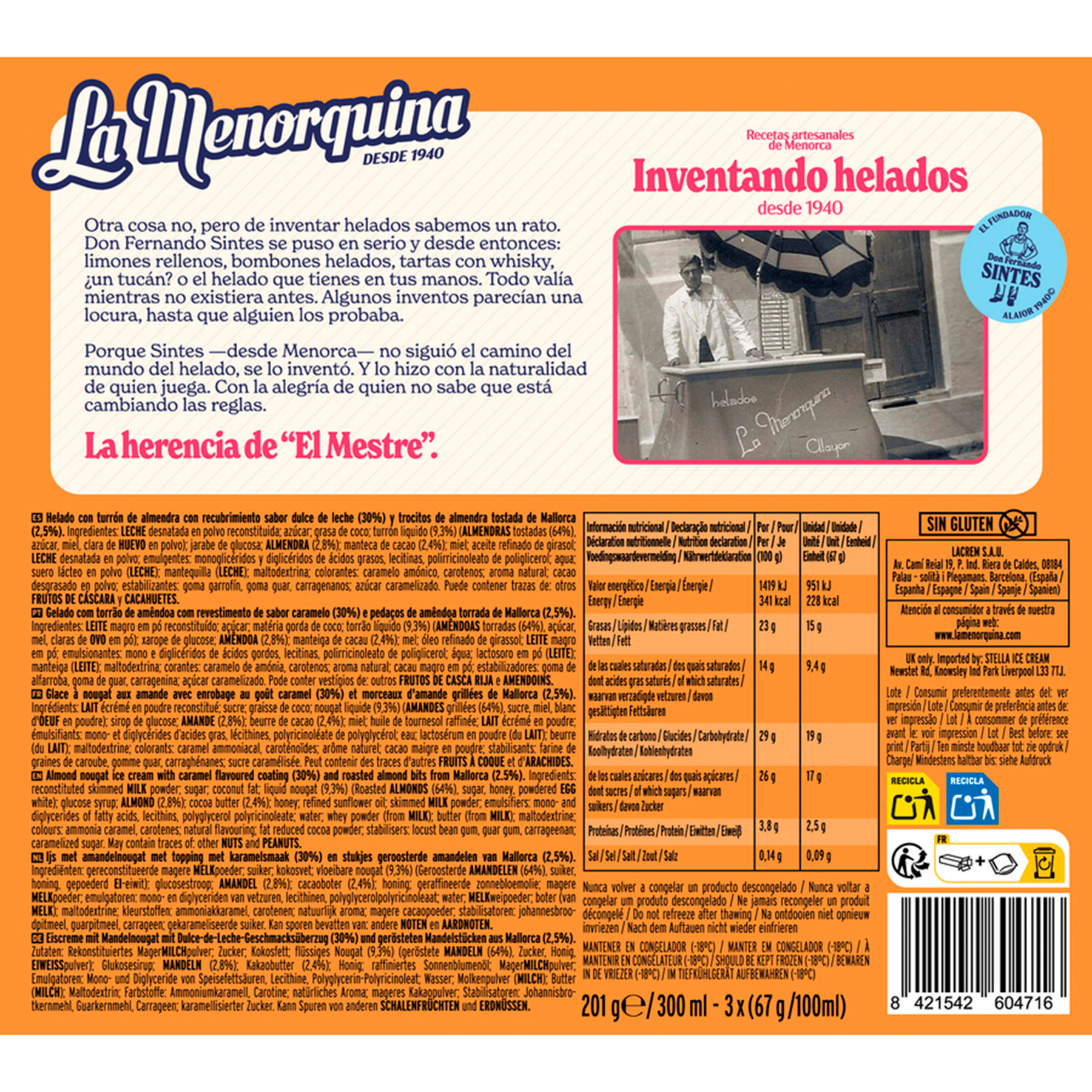 BOMBON TURRON LA MENORQUINA P3X100ML