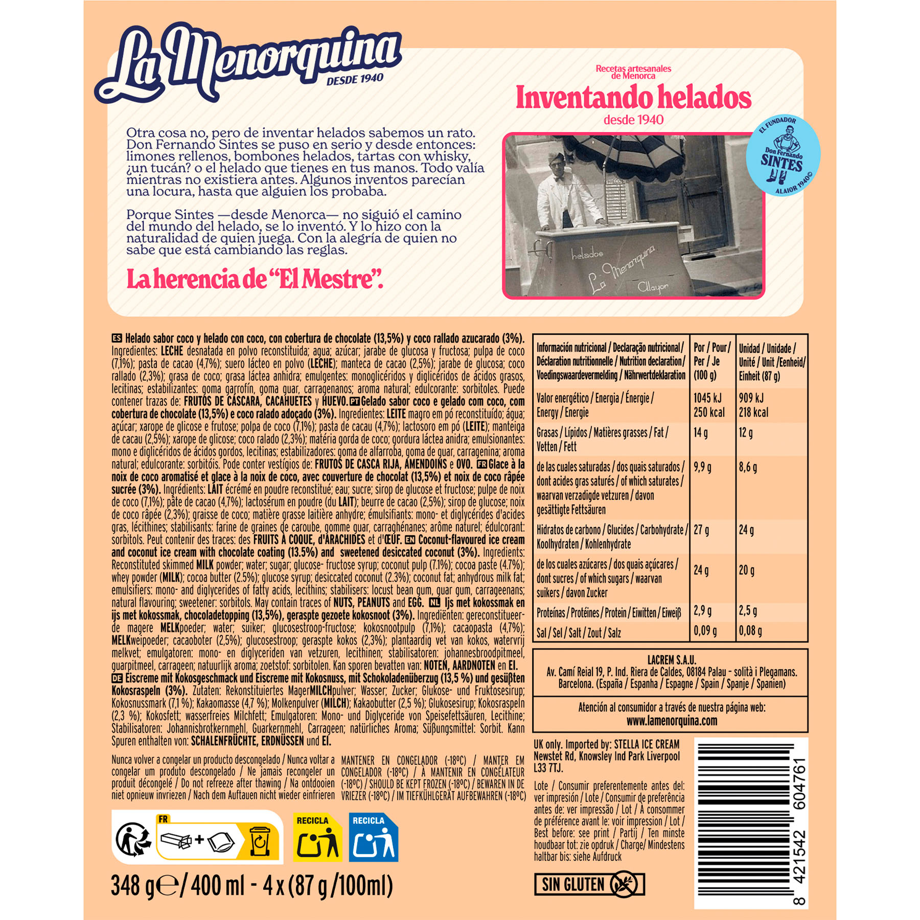 Polo coco La menorquina p4x100ml