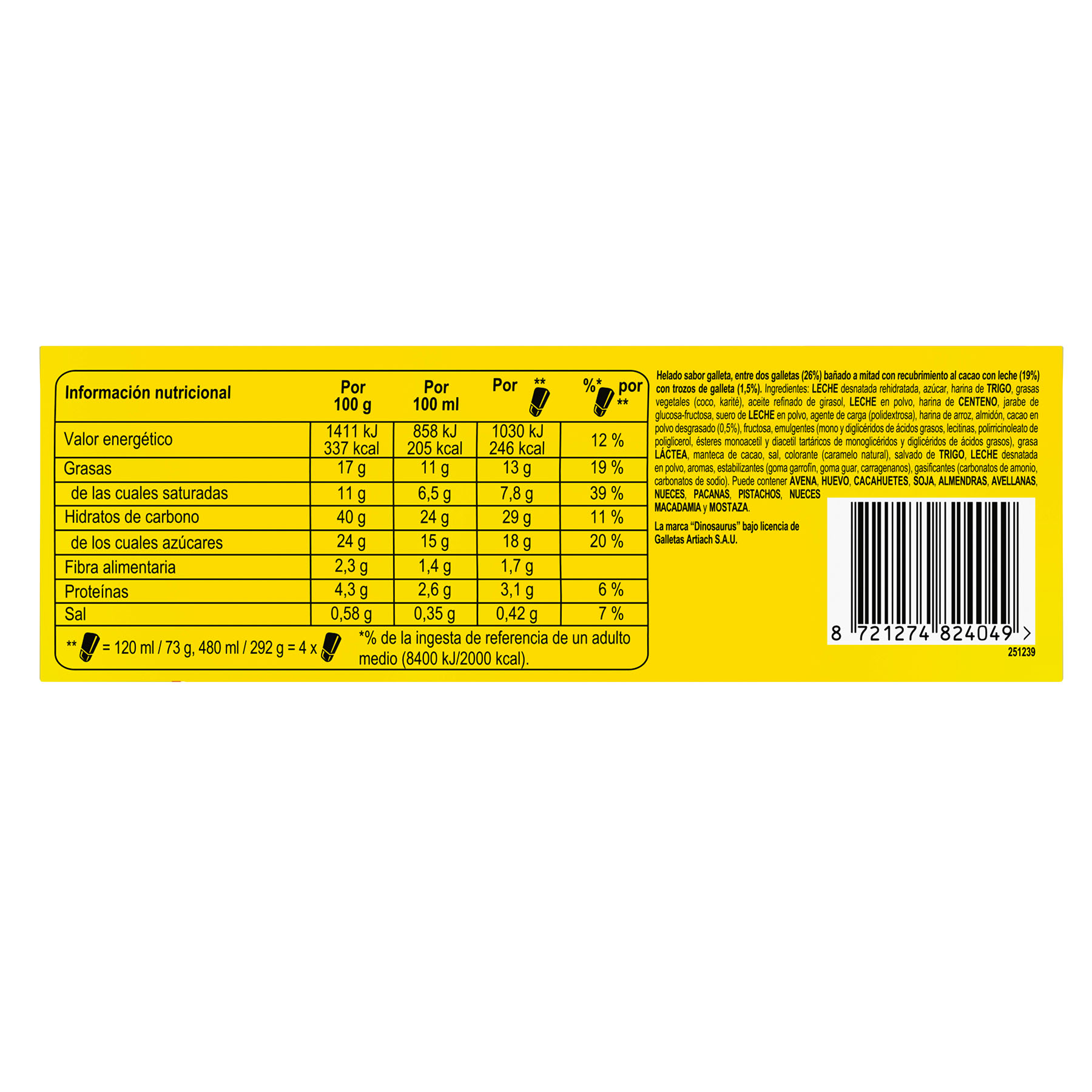 SANDWICH DINOSAURUS FRIGO 480ML