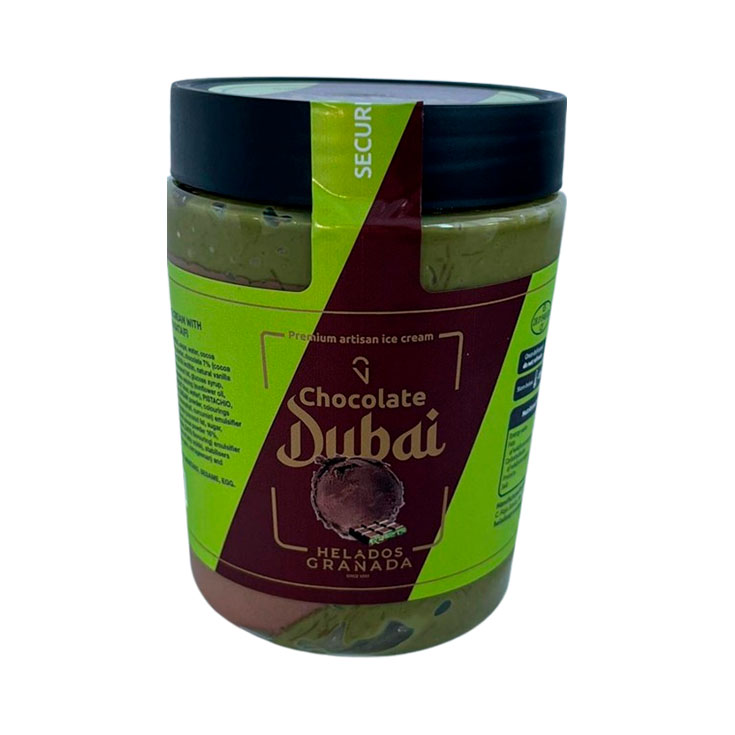 Tarrina chocolate dubai Helados granada 500ml