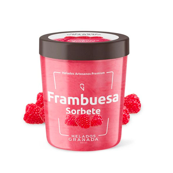 Tarrina frambuesa s/lactosa Helados granada 500ml