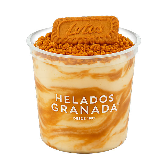 Tarrina sabor lotus Helados granada 1l