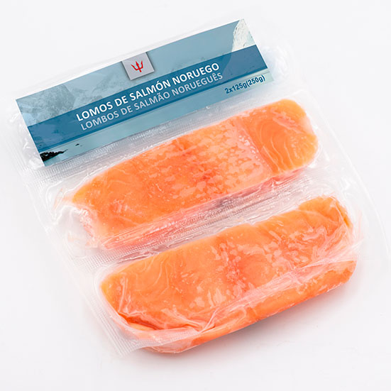 LOMOS DE SALMON SIN PIEL POSEIDON P2 125G/U