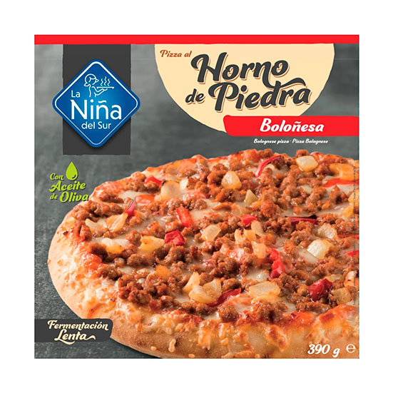 Pizza boloñesa horno de piedra Niña del sur 390g