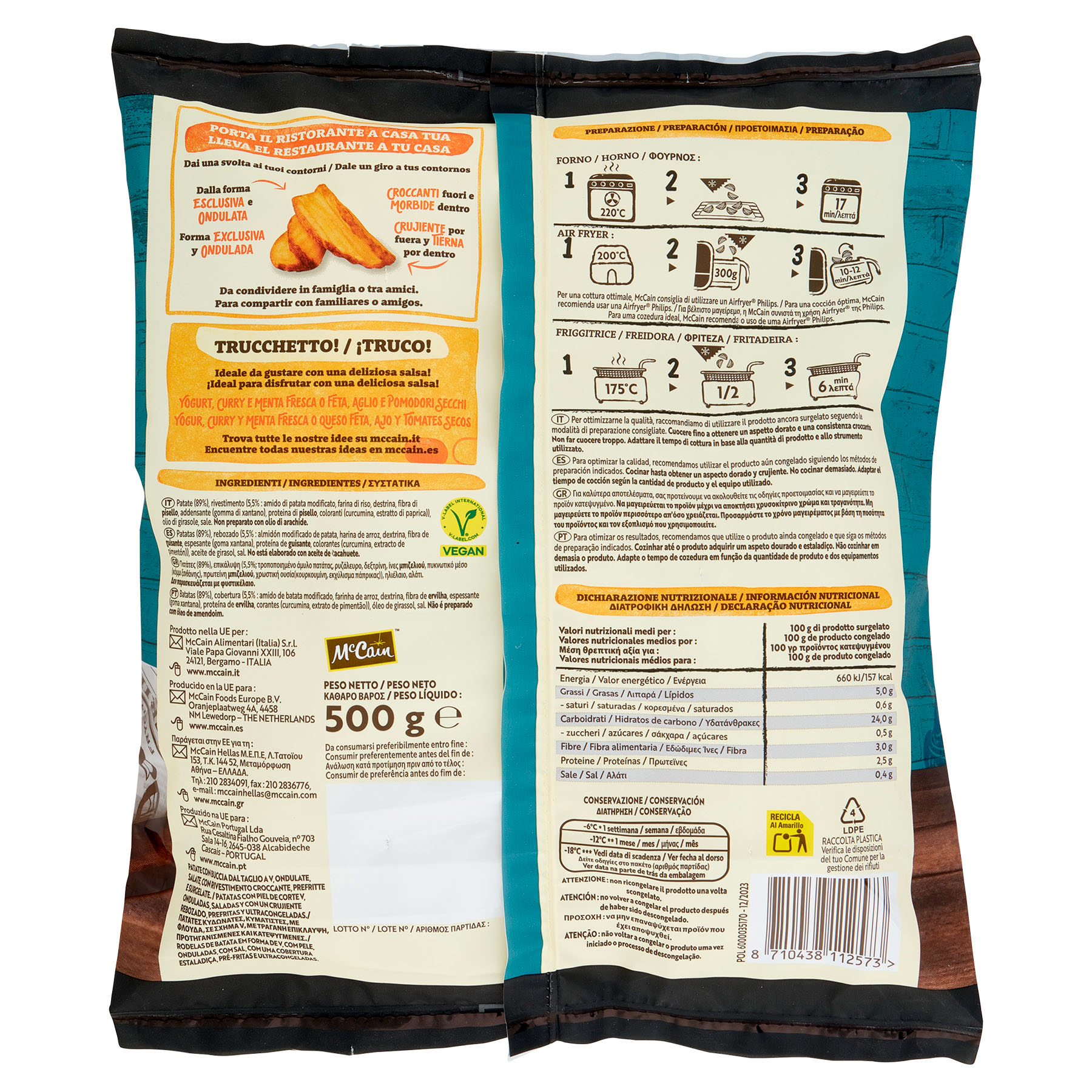 PATATA CHEF GOURMET MCCAIN 500G