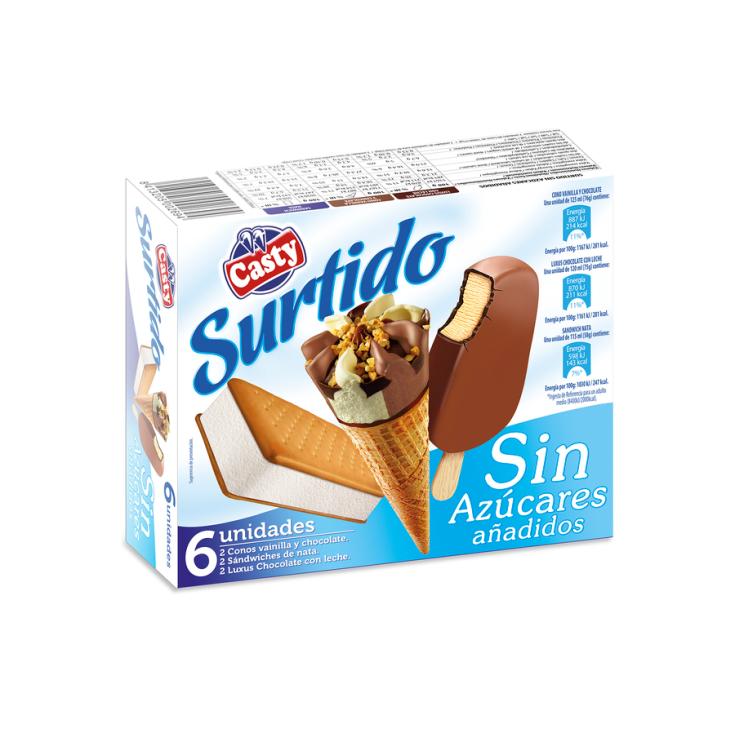 SURTIDO HELADOS S/AZUCAR CASTY P6